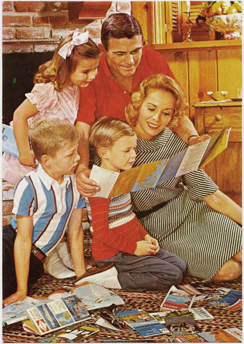 1950s perfect happy family