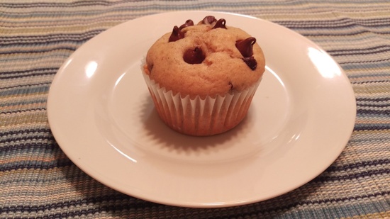 Greek Yogurt Dark Chocolate Chip Banana Muffins